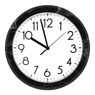 Blue wall clock. Isolated on white background. High quality photo. Foto stock