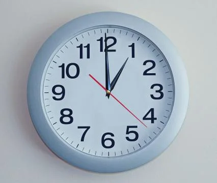Blue wall clock Stock Photos