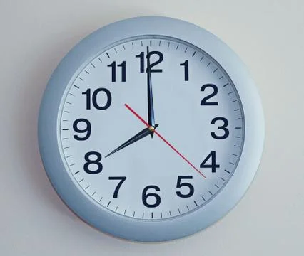 Blue wall clock Stock Photos