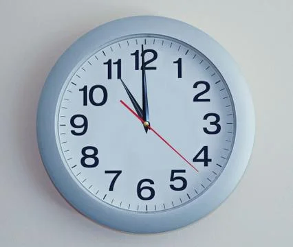 Blue wall clock Stock Photos