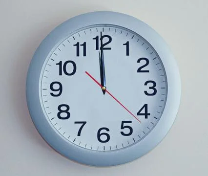 Blue wall clock Stock Photos