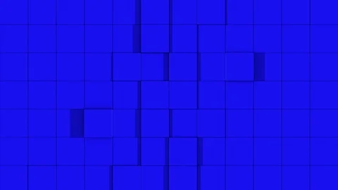 Blue Wall of cubes divide Stock Footage 112012669