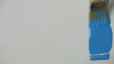 Blue Wall Paint. Stock Footage 120617579