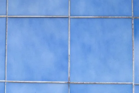 Blue wall tiles. Stock Photos