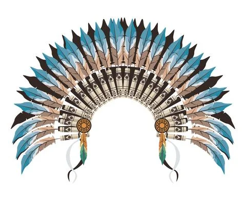 Blue war bonnet Stock Illustration