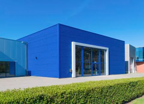 Blue warehouse Stock Photos