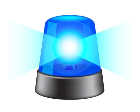 Blue warning light flashing. Stockillustratie