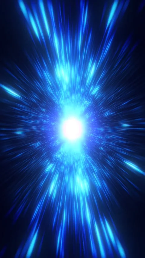 Blue Warp Speed Hyperspace Tunnel Abstract Cosmic Animation 스톡 동영상 342492185