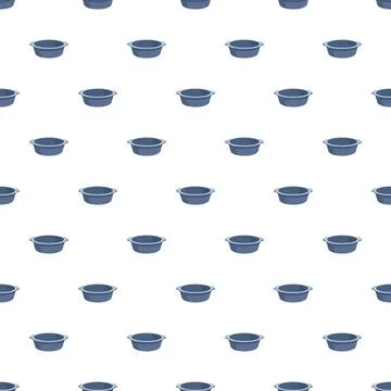 Blue washbowl pattern creating a seamless background design Illustrazione stock