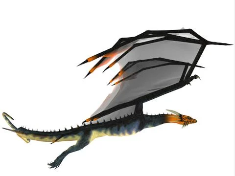 Blue wasp dragon Stock Illustration