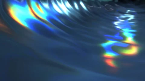 Blue water background animation with reflections Stock Footage 281766566