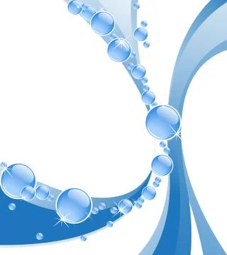 Blue water background Stock Illustration