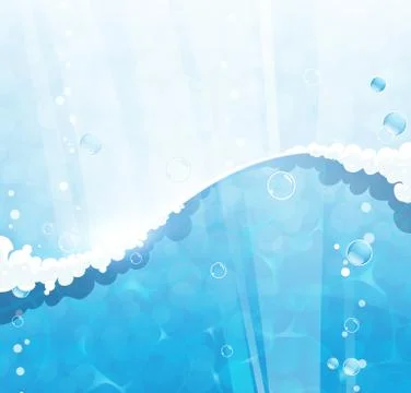 Blue water background Stock Illustration