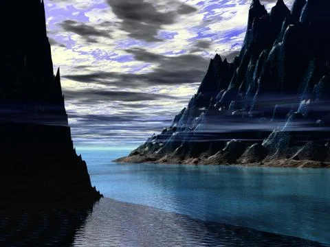 Blue Water Bay Stock Illustration