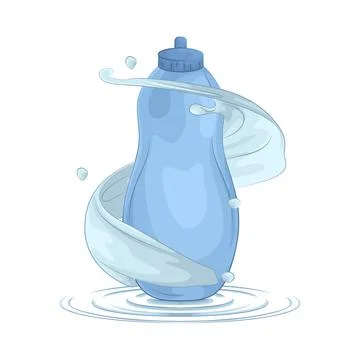 Blue Water Bottle Stock Illustration
