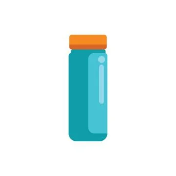 Blue water bottle keeping your drinks cold and refreshing Stock Illustration