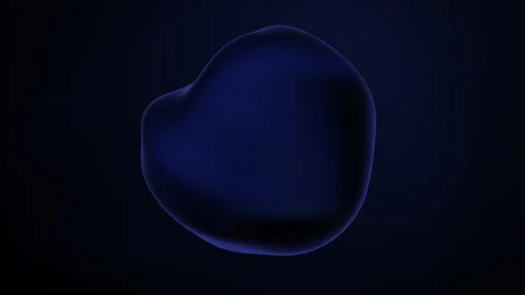 Blue water bubble on dark backdrop. Abstract liquid distorted sphere. 3d re.. 스톡 동영상 317442161
