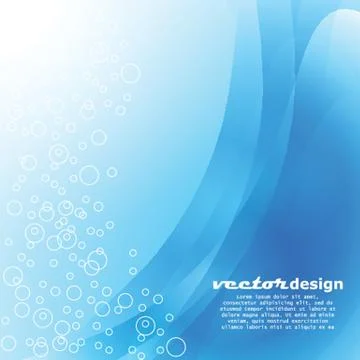 Blue water with bubbles background. 스톡 일러스트