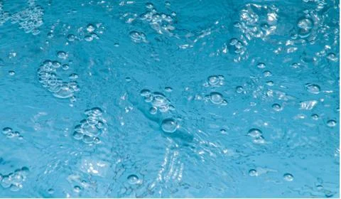 Blue water bubbles Foto stock