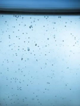 Blue water bubles background macro Foto stock