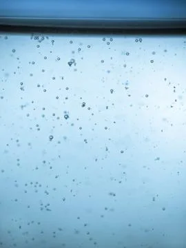 Blue water bubles background macro Foto stock
