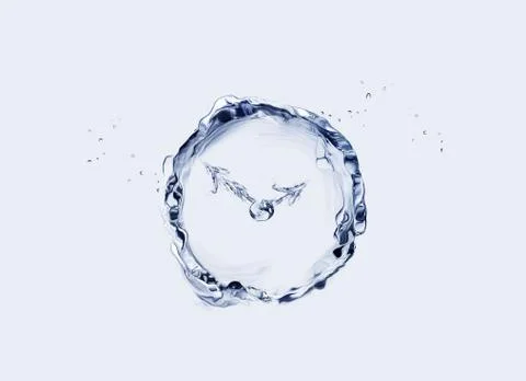 Blue Water Clock Stock Illustration