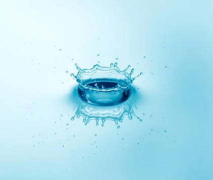 Blue water crown Stock Photos