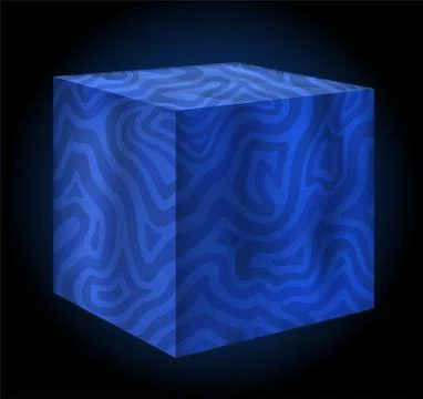Blue water cube Stock Illustration