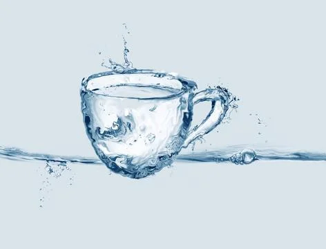 Blue Water Cup Stock Photos