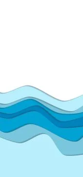Blue water curve waves background Stock Illustration