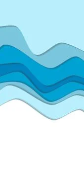 Blue water curve waves background Stock Illustration