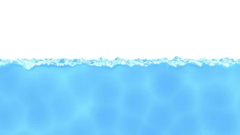 Blue water drain with caustics slow motion 3D animation with alpha Video stock 158368044