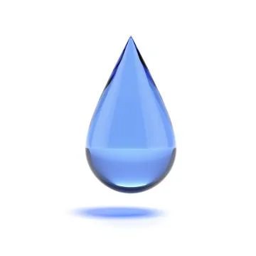 Blue water drop falling Stock Illustration