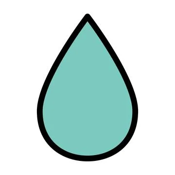 Blue Water drop flat Stock Illustration