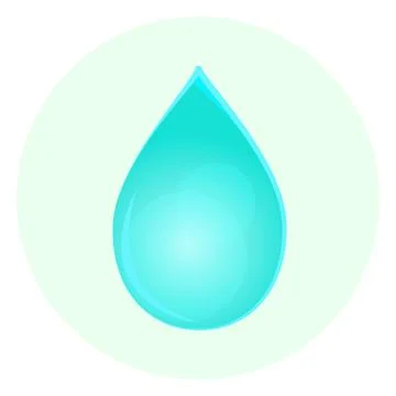 Blue water drop icon Stock Illustration