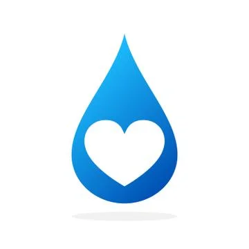 Blue water drop icon. Vector illustration. Stock Illustration