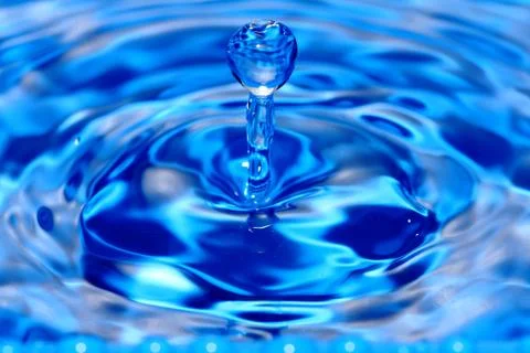 Blue water drop Stock Photos