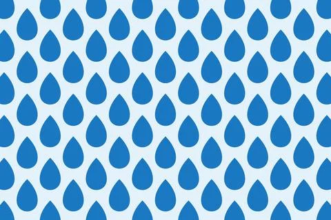 Blue water drop seamless vector pattern Illustrazione stock