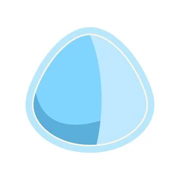 Blue water drop shape icon minimal design Stock Illustration
