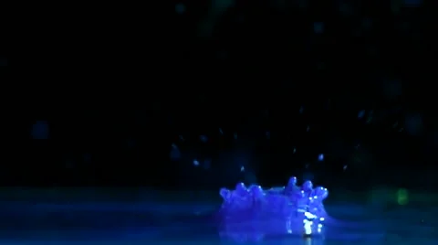Blue water drop in slow motion Stock Footage 44293351
