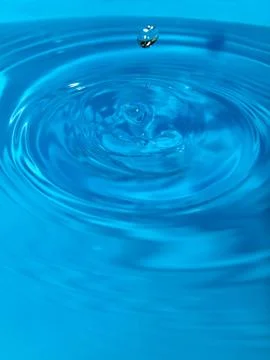 Blue water drop splash Foto stock