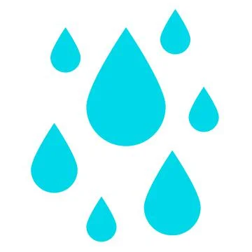 Blue water drop vector icon isolated on white background, Water drop logo des Stock Illustration