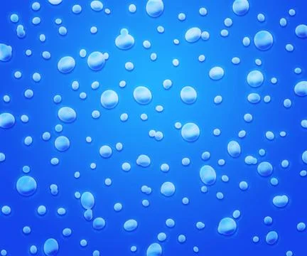 Blue water drops background Illustrazione stock
