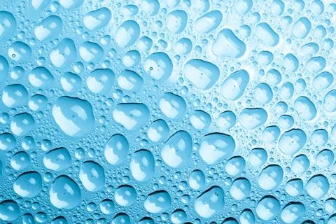 Blue water drops background 스톡 사진