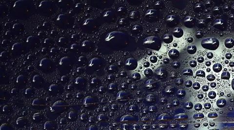 Blue water drops Stock Footage 8650582