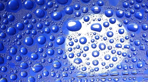 Blue water drops Stock Footage 8665883