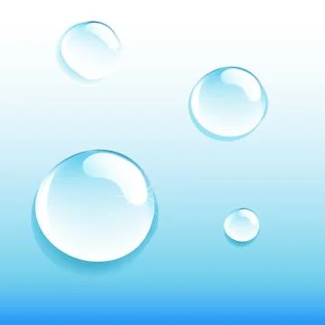 Blue water drops Stock Illustration