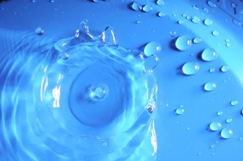 Blue Water Drops Stock Photos