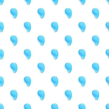 Blue water drops repeating seamless pattern background Illustrazione stock