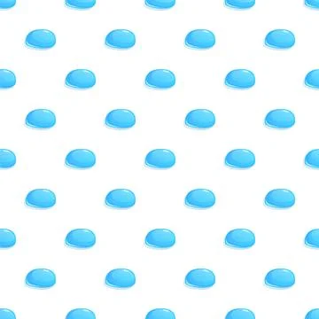 Blue water drops seamless pattern background illustration Illustrazione stock